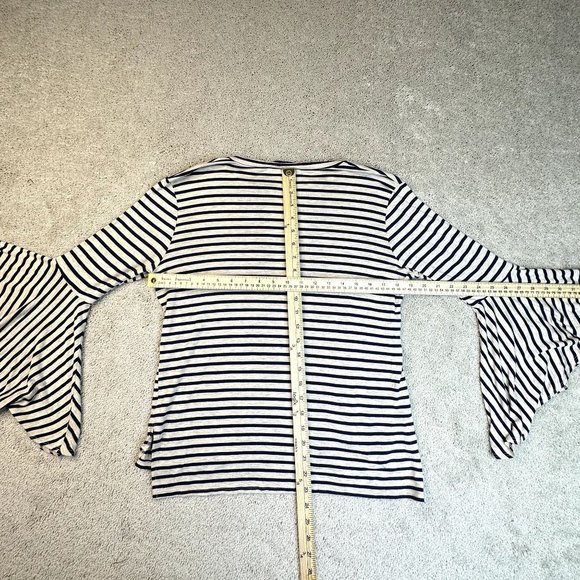 Blue Rain‎ Top with bell sleeves Size large blue and gray Made In USA! - Picture 8 of 8